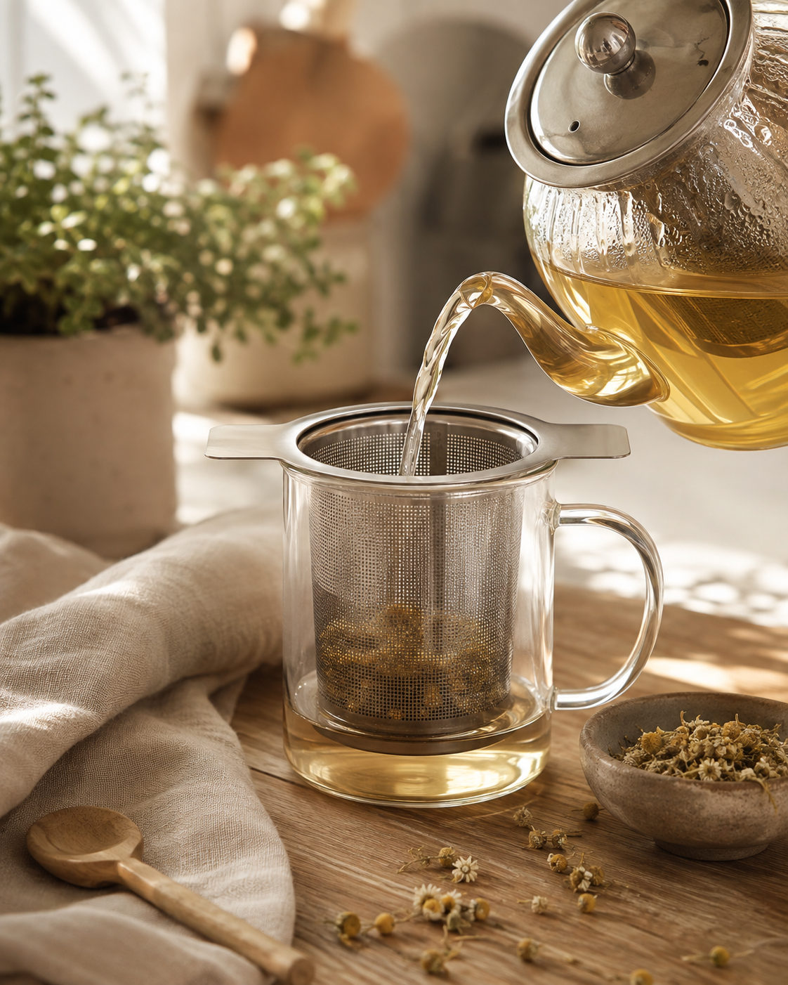 Tea Infuser Stainless Steel Mesh Strainer For Loose Leaf Tea